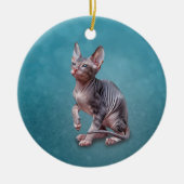 Tekening Sphynx kitten Keramisch Ornament (Voorkant)