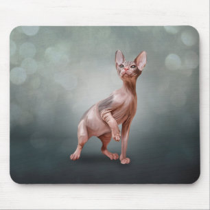 Tekening Sphynx kitten Muismat