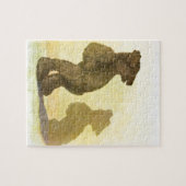 tekening: Teddy Bear en zijn schaduw Legpuzzel (Horizontaal)