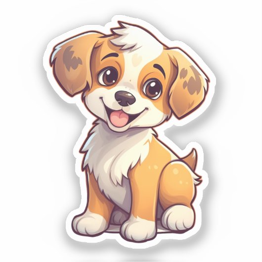 Tekening tekenfilm sticker (Voorkant)