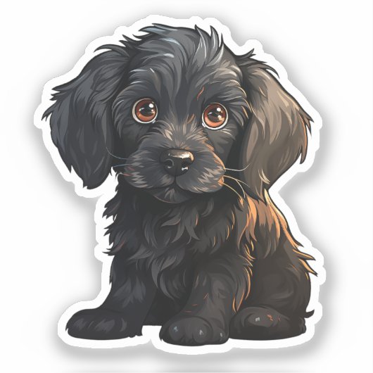 Tekening tekenfilm sticker (Voorkant)