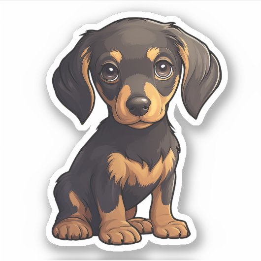 Tekening tekenfilm sticker (Voorkant)