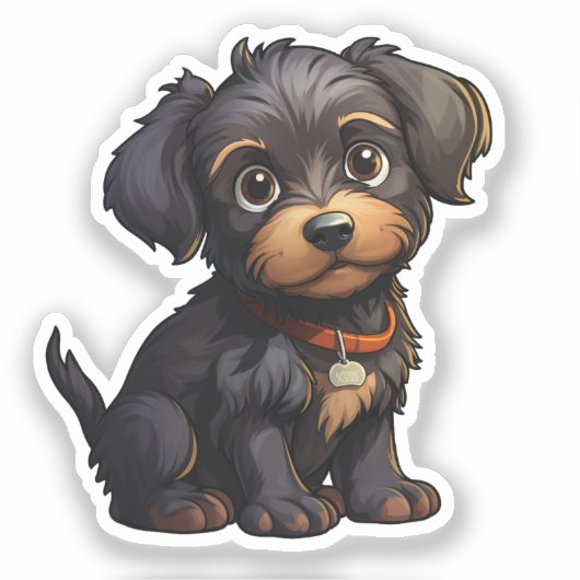 Tekening tekenfilm sticker (Voorkant)