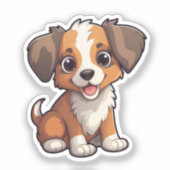 Tekening tekenfilm sticker (Voorkant)