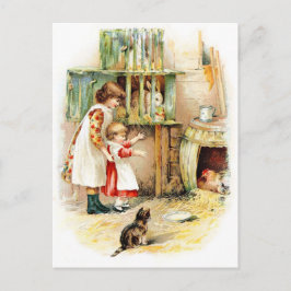 tekening: The Rabbit Hutch Briefkaart