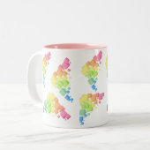 Tekening Tweekleurige Koffiemok (Voorkant links)