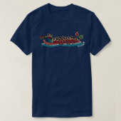 Tekening van 20 man drakenboot t-shirt (Design voorkant)