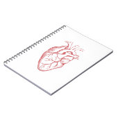 Tekening van anatomie van het menselijk hart notitieboek (Linkerzijde)