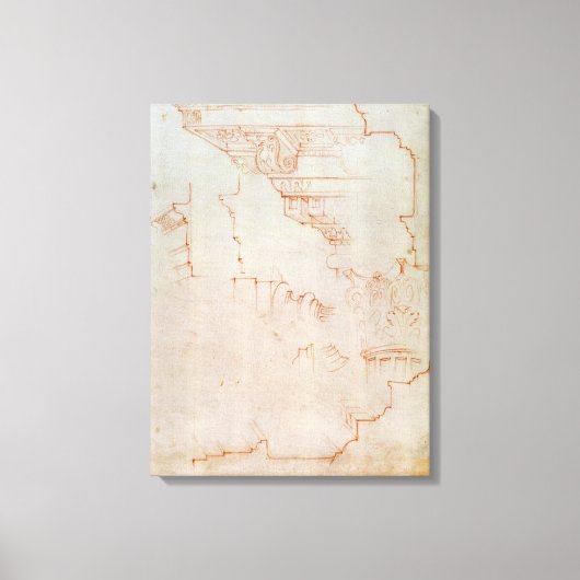 Tekening van architectuurgegevens canvas afdruk (Voorkant)