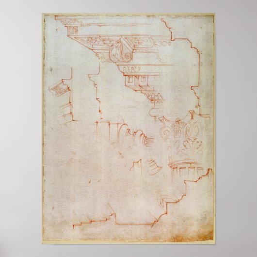 Tekening van architectuurgegevens poster (Voorkant)