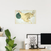 Tekening van astrologische Steenbok Poster (Thuiskantoor)