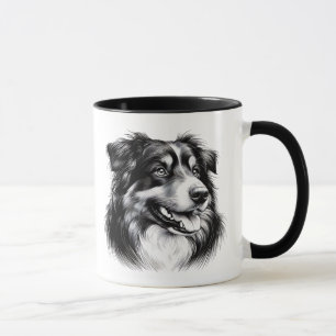 Tekening van Australian Shepherd Mok