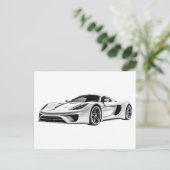 Tekening van auto's II Briefkaart (Staand voorkant)