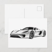 Tekening van auto's II Briefkaart (Voorkant / Achterkant)