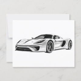 Tekening van auto's II Briefkaart