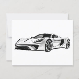 Tekening van auto's II Briefkaart