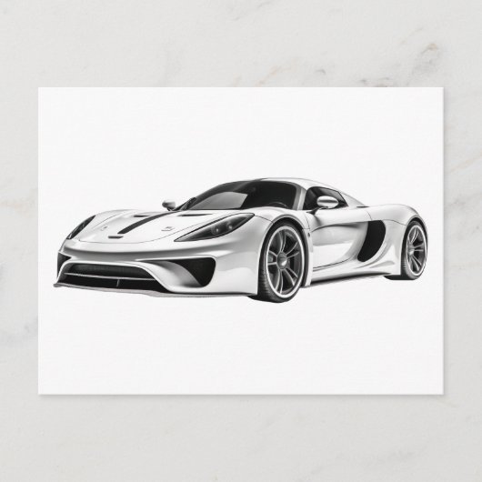 Tekening van auto's II Briefkaart (Voorkant)