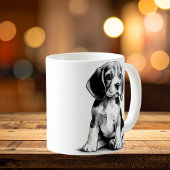 Tekening van Beagel Pup Koffiemok