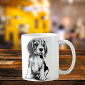 Tekening van Beagel Pup Koffiemok