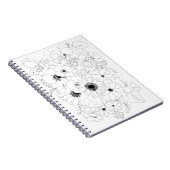 tekening van bloemen notitieboek (Rechterzijde)