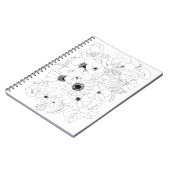 tekening van bloemen notitieboek (Linkerzijde)