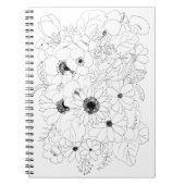 tekening van bloemen notitieboek (Voorkant)