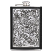 Tekening van cascade heupfles (Voorkant)