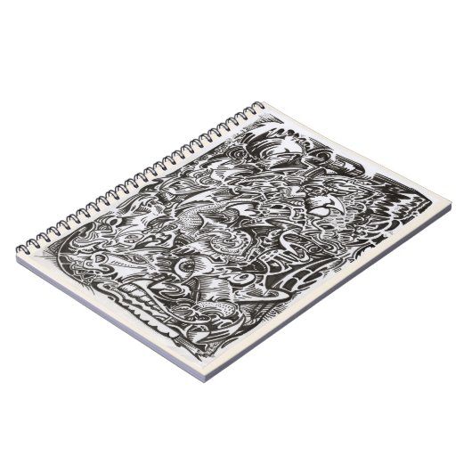 Tekening van cascade notitieboek (Linkerzijde)