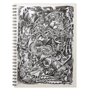 Tekening van cascade notitieboek