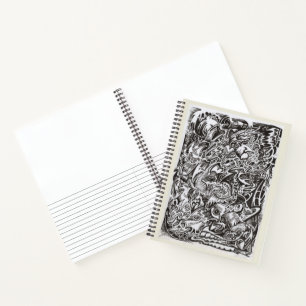 Tekening van cascade notitieboek