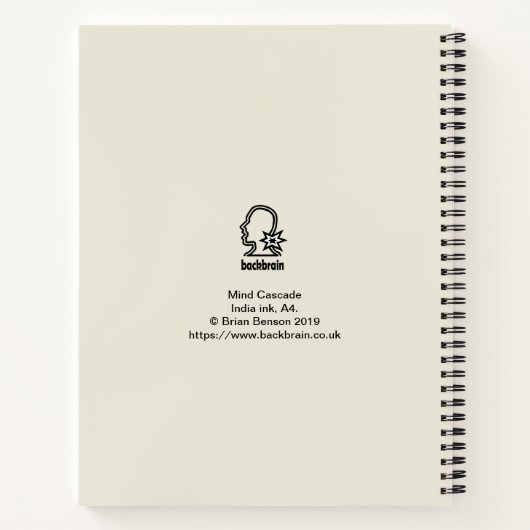 Tekening van cascade notitieboek (Achterkant)