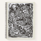 Tekening van cascade notitieboek (Voorkant)