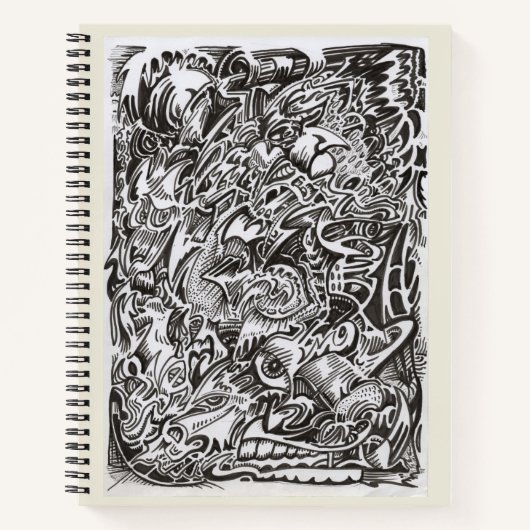 Tekening van cascade notitieboek (Voorkant)