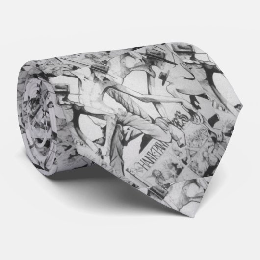 Tekening van Cowboy Hank Pank stropdas (Opgerold)