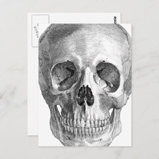 Tekening van de anatomische schets van de menselij briefkaart (Voorkant / Achterkant)