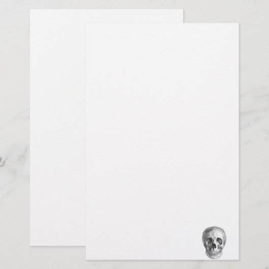 Tekening van de anatomische schets van de menselij briefpapier (Voorkant / Achterkant)