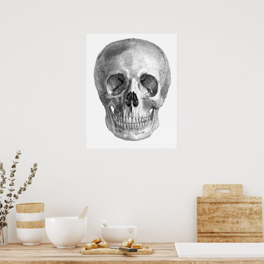 Tekening van de anatomische schets van de menselij poster (Keuken)