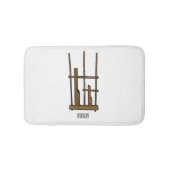 Tekening van de angklung-cartoon badmat (Voorkant)