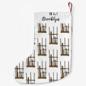 Tekening van de angklung-cartoon kleine kerstsok (Achterkant)