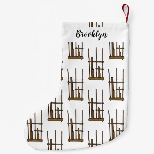 Tekening van de angklung-cartoon kleine kerstsok (Achterkant)