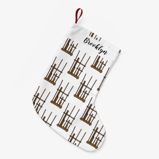 Tekening van de angklung-cartoon kleine kerstsok (Voorkant (Hangend))