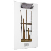 Tekening van de angklung-cartoon klembord (Rechts)