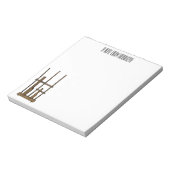 Tekening van de angklung-cartoon notitieblok (Linkerzijde)