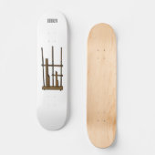Tekening van de angklung-cartoon persoonlijk skateboard (Voorkant)
