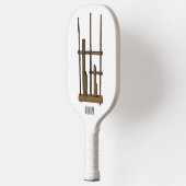 Tekening van de angklung-cartoon pickleball paddle (Links)