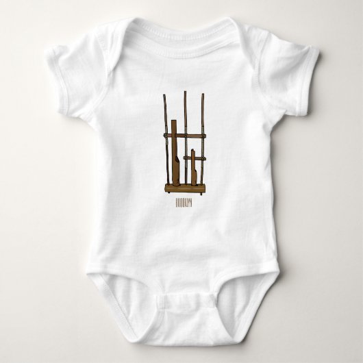 Tekening van de angklung-cartoon romper (Voorkant)