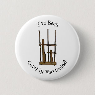 Tekening van de angklung-cartoon ronde button 5,7 cm