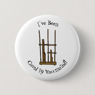 Tekening van de angklung-cartoon ronde button 5,7 cm