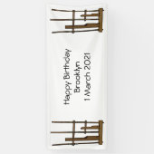 Tekening van de angklung-cartoon spandoek (Verticaal)