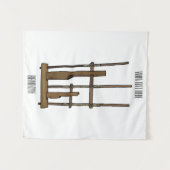 Tekening van de angklung-cartoon wandkleed (Voorkant (horizontaal))